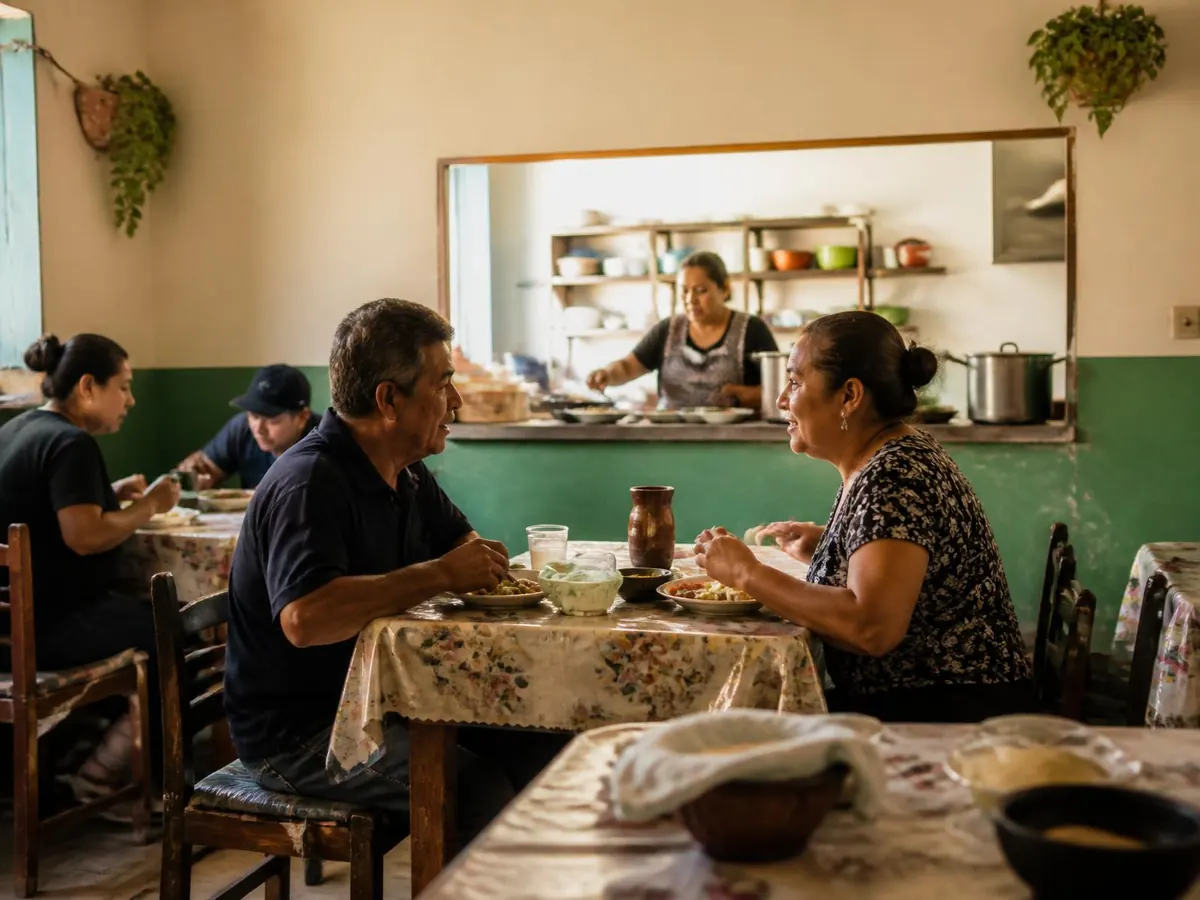 Comedor de un restaurante durante la hora de la comida